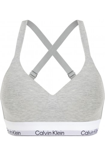 Calvin Klein 000QF7900E-P7A, Γυναικείο Αθλητικό Μπουστάκι Push Up με κούμπωμα, ΓΚΡΙ